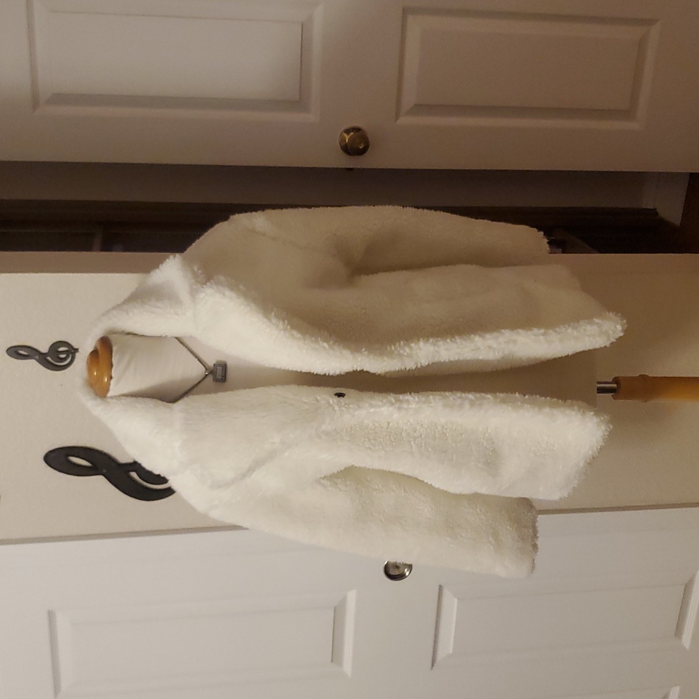 Women's White Faux Shearling Coat